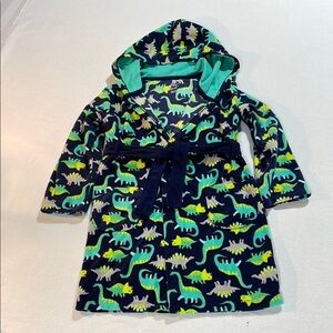 Carter's Blue and Green Dinosaur Pajama Robe EUC